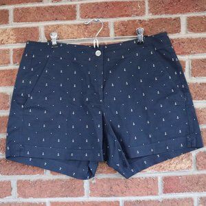 Nautica Shorts * Women's Size 12 * Navy Blue / Anchor Embordered